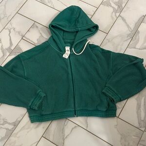 Aerie waffle full zip hoodie